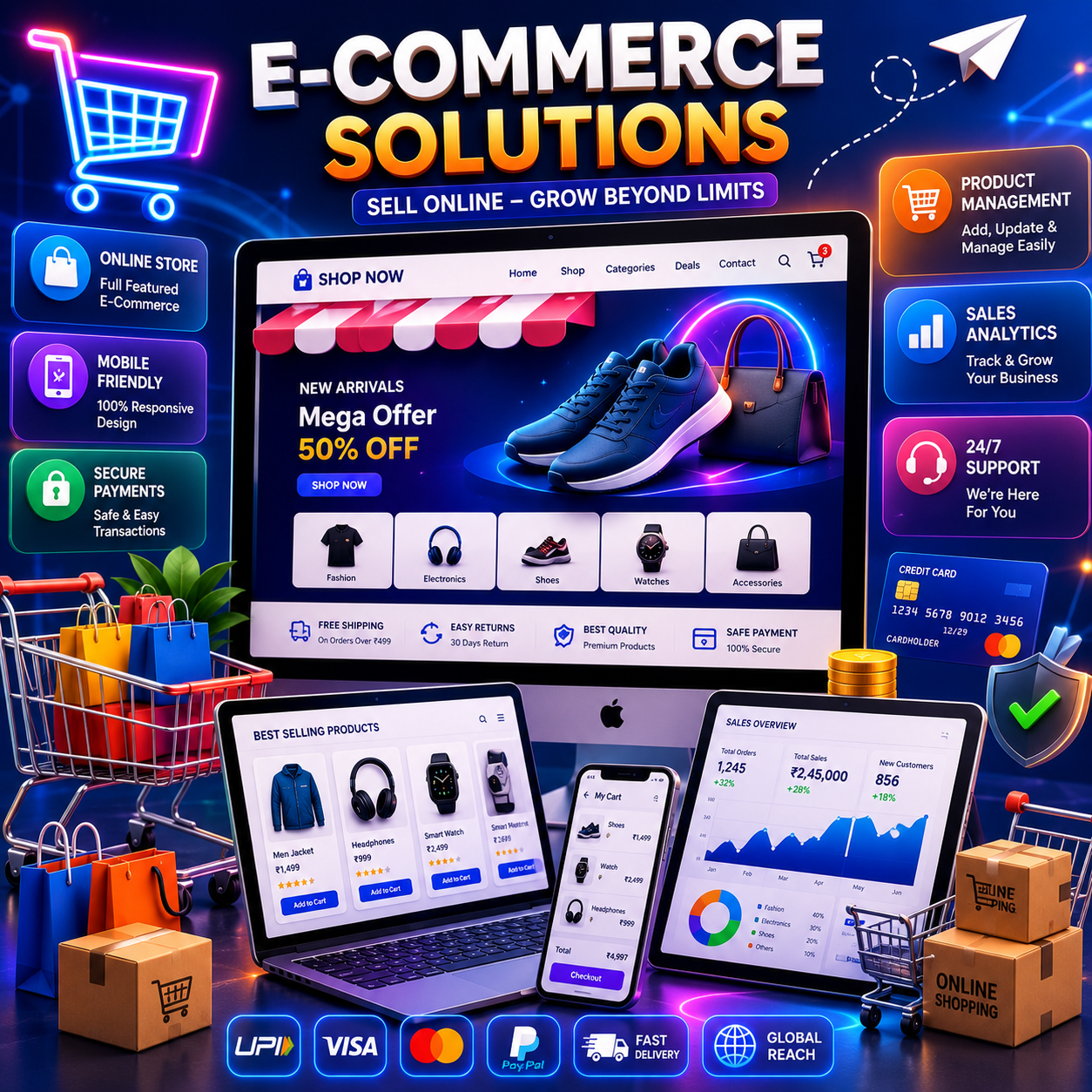 Online store checkout and secure payments